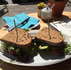 club sandwich at Vegan Tiger in Berlin