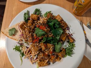 Tofu Pac-rim noodles at Indigo Coastal Shanty in Brunswick