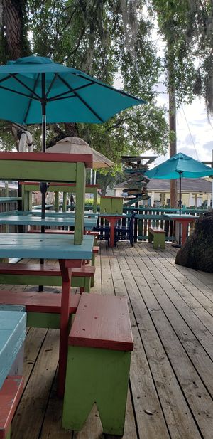 Outside seating at Indigo Coastal Shanty in Brunswick