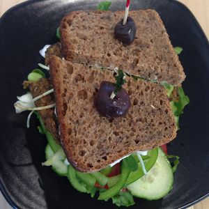 Veggie Burger at Nut Tree Cafe in North Vancouver