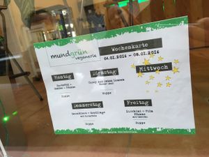 menu at Veganerie Mundgruen  in Mannheim