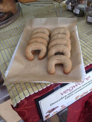 Home-Made organic Almond cookies  at BioKarma in Ibiza