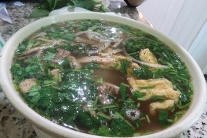 Vietnam soup, number 12 on the menu. at Tofoo Com Chay in San Jose