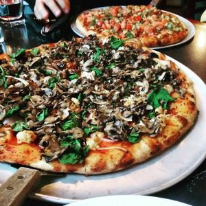 Vegan pizzas at Salvatore's  in Halifax