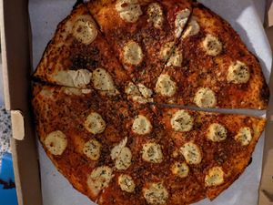 Vegan pizza at Salvatore's  in Halifax