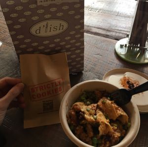 takeout biang biang tempeh and a cookie, so tasty I've been here every day to order these at Gwen's Jiang - Takeaway in Shanghai