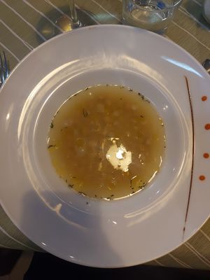 Chickpea soup at La Zagara in Taormina