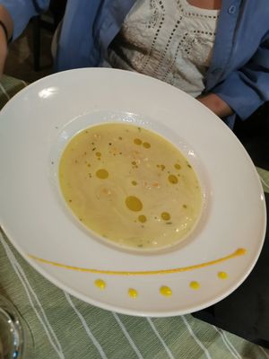 Chickpea soup at La Zagara in Taormina