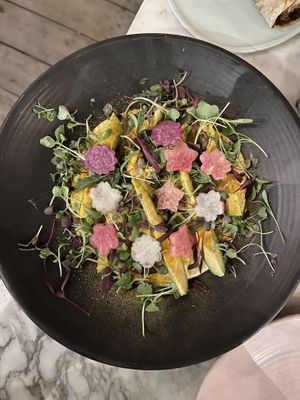 Avocado tikka, rich in flavor  at Plant Food + Wine in Los Angeles