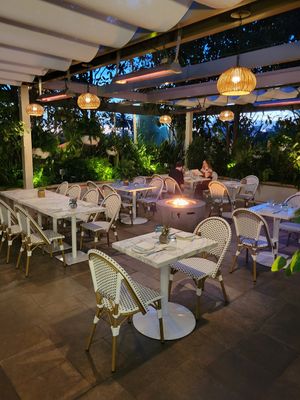 Seating at Plant Food + Wine in Los Angeles