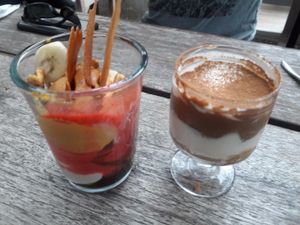 parfait and tiramisu at Plant Food + Wine in Los Angeles