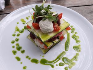 lasagna at Plant Food + Wine in Los Angeles