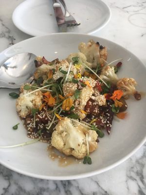 Kung Pao Cauliflower at Plant Food + Wine in Los Angeles
