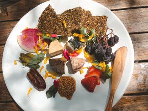 Floral Artisan Cheese tasting  at Plant Food + Wine in Los Angeles