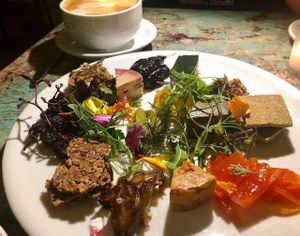 Cheese platter a must!  All made from scratch as it should be at Plant Food + Wine in Los Angeles