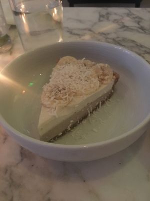 coconut cream pie at Plant Food + Wine in Los Angeles