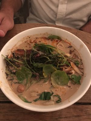 Spicy Udon with Tempeh at Plant Food + Wine in Los Angeles
