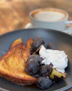 French Toast with Fig at Plant Food + Wine in Los Angeles