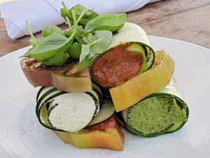 Raw lasagne at Plant Food + Wine in Los Angeles