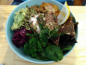 Vegan nourishment bowl at Day Kitty in Warrnambool