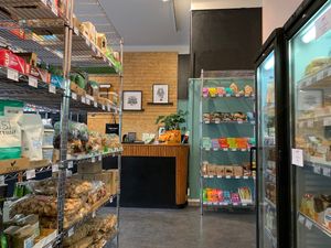 Inside the store. at Vegekauppa in Helsinki