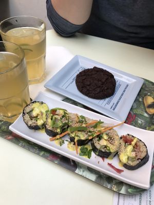 Vegan sushi & chocolate cookie @ Le Botaniste, Ghent  at Le Botaniste in Ghent