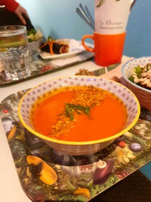 Paprika tomato soup at Le Botaniste in Ghent