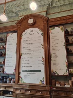 The menu/inside at Le Botaniste in Ghent