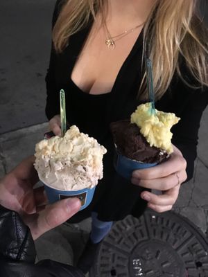 An assortment of vegan gelato! at Mio Gelato in Kingston