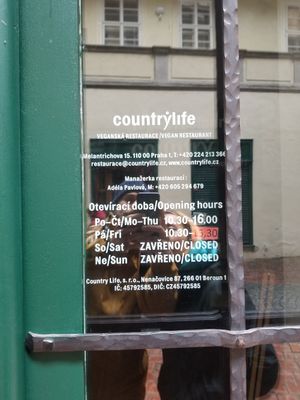  at Country Life Restaurant in Prague