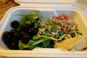 Salad from the buffet at Country Life Restaurant in Prague