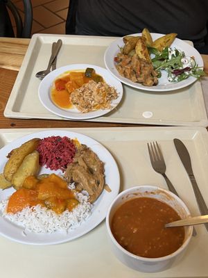 Vegan buffet   at Country Life Restaurant in Prague