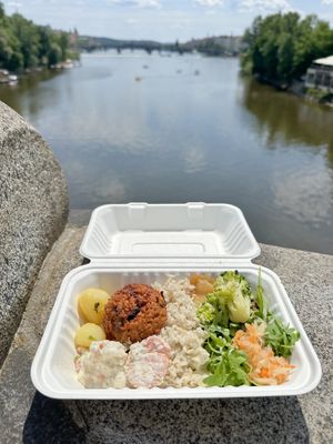 Around 180 kč / €7.50 (Taken on Most Legií)  at Country Life Restaurant in Prague