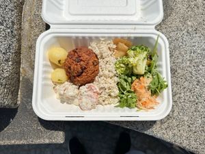 Around 180 kč / €7.50 (Taken on Most Legií)  at Country Life Restaurant in Prague