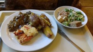 plate from thé  buffet  at Country Life Restaurant in Prague