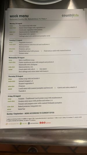   at Country Life Restaurant in Prague