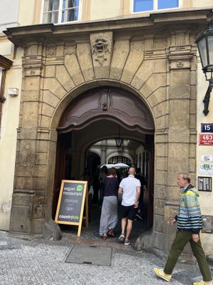 Entrance  at Country Life Restaurant in Prague