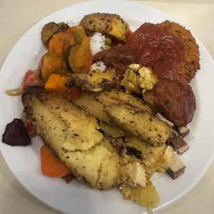 Plate full of Buffet   at Country Life Restaurant in Prague