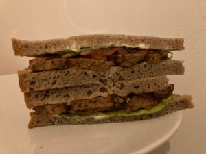 Vegan BLT at Country Life Restaurant in Prague