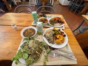 Went a little crazy on the salad bar :p at Country Life Restaurant in Prague