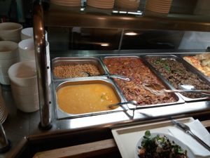 Buffet selection at Country Life Restaurant in Prague