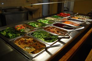 Salads at Country Life Restaurant in Prague