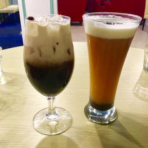 Taiwanese bubble tea & Potted green tea cap..Perfect for winter! ❄️ at Gama Cafe in Edmonton