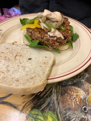 Black bean burger  at Seasons' Eatings in Napoleon