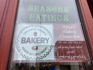 Exterior- window at Seasons' Eatings in Napoleon