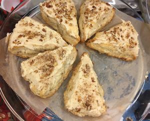These are a must try bakery item; butter pecan scones! at Seasons' Eatings in Napoleon