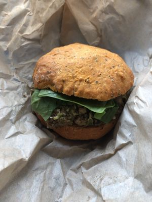 Broccoli Burger 10/10   at Seasons' Eatings in Napoleon