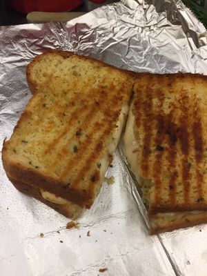 grilled cheese to ho. three cheese bread and onion dill goat cheese from turkeyfoot creek creamery  at Seasons' Eatings in Napoleon