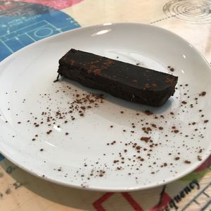 raw brownie (yum) at The Grassy Hopper  in Valletta