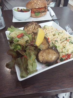 The eggplant was great, but this has nothing to do with tabbouleh at The Grassy Hopper  in Valletta